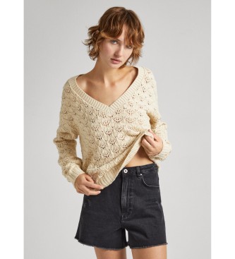 Pepe Jeansvoor vrouwen. PL702105 Grace beige trui (S), Casual, Katoen, Duurzaam