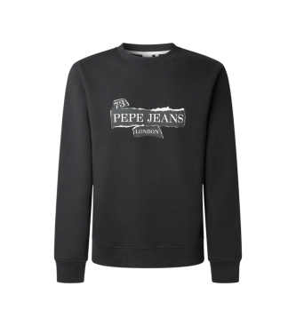 Pepe Jeans para hombre. PM5800066 Sudadera Gus negro (S), Casual, Algodón