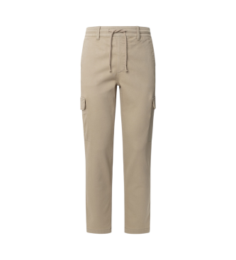Pepe Jeans para hombre. PM211877 Pantalón cargo Gymdigo beige (33), Casual, Algodón, Sostenible