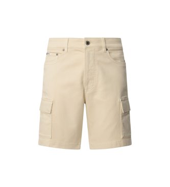 Pepe Jeans para hombre. PM801177 Bermuda Gymdigo beige (29), Casual, Algodón, Lino, Sostenible