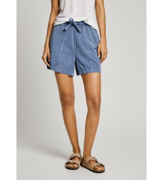 Pepe Jeans para mujer. PL801166 Short Hadda azul (XS), Casual, Algodón, Sostenible