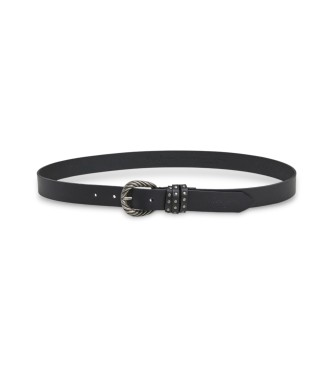 Pepe Jeans para mujer. PL020856 Cinturón de piel Halsey Negro (M), Casual, Sostenible