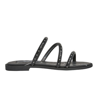Pepe Jeans para mujer. PLS90645 Sandalias Hayes Park negro (40), Plano, Ninguno, Casual, Sostenible