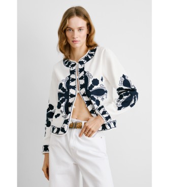 Pepe Jeans para mujer. PL402530 Chaqueta Heaven Blanco (L), Casual, Algodón