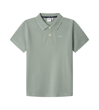 Pepe Jeans para niño. PB540990 Polo Henry verde (14años= 164cm), Casual, Algodón, Manga corta, Sostenible, moda infantil