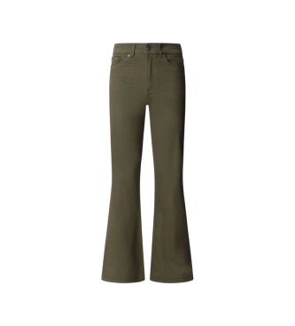 Pepe Jeans para mujer. PL2100021 Pantalón High Waist Flare Willa verde (26/32), Casual, Algodón