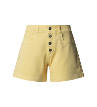Pepe Jeans para mujer. PL8000012 Shorts High Waist Sandrine amarillo (28), Casual, Algodón
