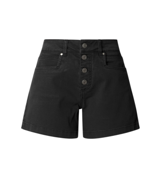 Pepe Jeans para mujer. PL8000012 Shorts High Waist Sandrine negro (29), Casual, Algodón