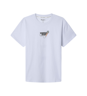 Pepe Jeans para niño. PB503979 Camiseta Jaiden blanco (12Años= 152cm), Casual, Algodón, Manga corta, moda infantil