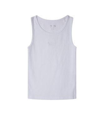 Pepe Jeans para niña. PG503147 Camiseta Jane blanco (8años= 128cm), Casual, Algodón, Sin mangas / Tirantes, moda infantil