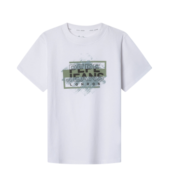 Pepe Jeans para niño. PB503974 Camiseta Jones blanco (6Años= 104cm), Casual, Algodón, Manga corta, Sostenible, moda infantil