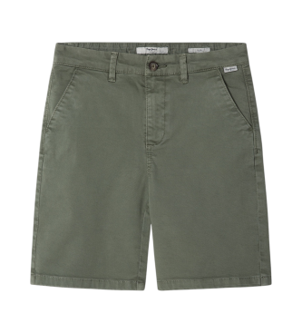 Pepe Jeans para niño. PB800834 Short chino verde (10años= 140cm), Casual, Algodón, Sostenible, moda infantil