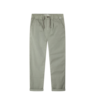 Pepe Jeans para niño. PB210733 Pantalón Regular Comfort verde (10años= 140cm), Casual, Algodón, moda infantil