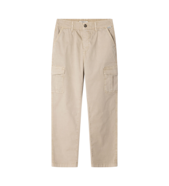 Pepe Jeans para niño. PB210730 Pantalón Relax Cargo beige (4Años= 80cm), Casual, Algodón, Sostenible, moda infantil