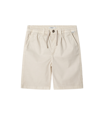 Pepe Jeans para niño. PB800837 Bermuda Relaxed blanco crudo (10Años= 140cm), Casual, Algodón, Sostenible, moda infantil