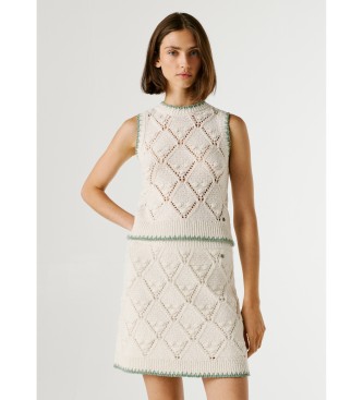 Pepe Jeans para mujer. PL7000123 Top Kaira blanco (S), Casual, Algodón, Sin mangas / Tirantes