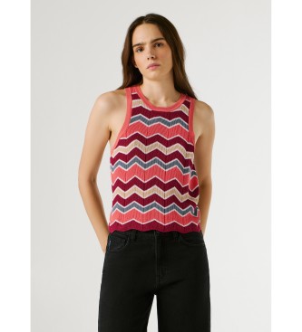 Pepe Jeans para mujer. PL7000118 Top Kasha rosa (L), Casual, Modal, Manga corta