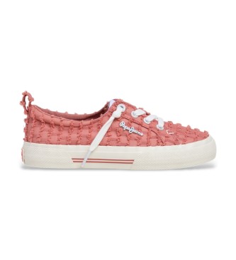 Pepe Jeans para mujer/niña. PGS300005 Zapatillas Kenton Alize rosa (36), Tela, Plano, Cordones, Casual, moda infantil