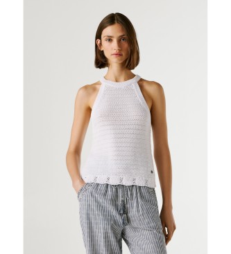 Pepe Jeans para mujer. PL7000121 Top Kinah blanco (M), Casual, Algodón, Sin mangas / Tirantes