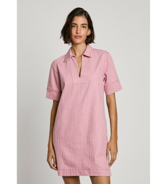 Pepe Jeans para mujer. PL953726 Vestido corto Lena rojo (M), Casual, Algodón, Manga corta