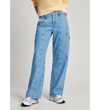 Pepe Jeansvoor vrouwen. PL204715 Jeans Los St Hw Werker blauw (29/32), Casual, Katoen, Denim, Duurzaam