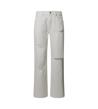 Pepe Jeans para mujer. PL204902TC6 Jeans en fit loose Nicky blanco (26/30), Casual, Algodón, Denim, Sostenible