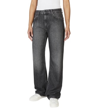 Pepe Jeans para mujer. PL204902XM8 Jeans en fit loose Nicky negro (27/32), Casual, Algodón, Denim, Sostenible