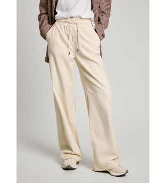 Pepe Jeans para mujer. PL205012 Jeans en fit loose Gym (30/30), Beige, Casual, Algodón, Denim, Sostenible