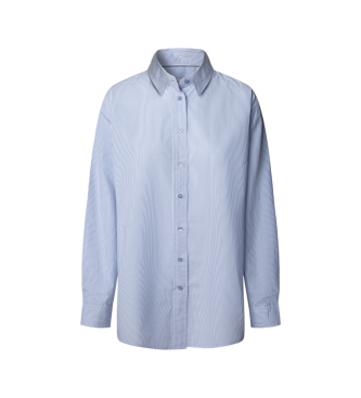 Pepe Jeans para mujer. PL3051250 Camisa Lorelai azul (M), Casual, Algodón, Manga larga