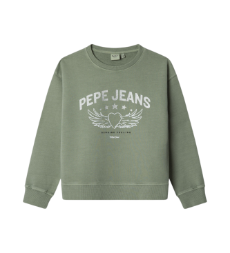 Pepe Jeans para niña. PG581347 Sudadera Louise Crew (8Años= 128cm), Casual, Algodón, Sostenible, moda infantil