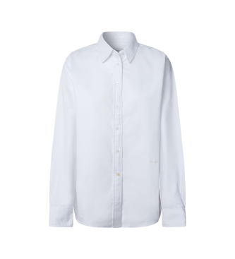 Pepe Jeans para mujer. PL3051271 Camisa Lyra blanco (M), Casual, Algodón, Manga larga