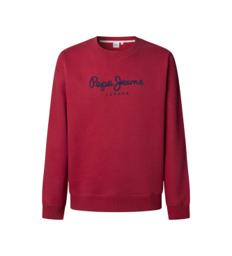 Pepe Jeans para hombre. PM5800011 Sudadera Macbeth Plain rojo (XL), Casual, Algodón