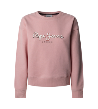 Pepe Jeans para mujer. PL581484 Sudadera Maddy rosa (S), Casual, Algodón, Sostenible