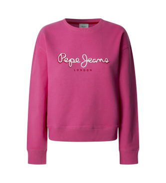 Pepe Jeans para mujer. PL581484 Sudadera Maddy rosa (XS), Casual, Algodón, Sostenible