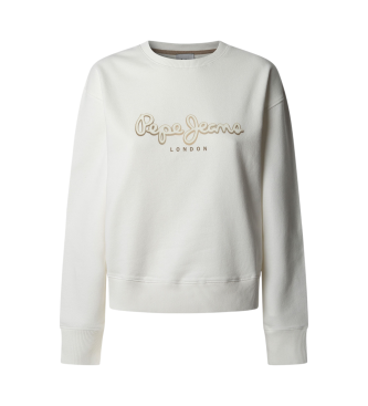 Pepe Jeans para mujer. PL581484 Sudadera Maddy blanco (M), Casual, Algodón, Sostenible