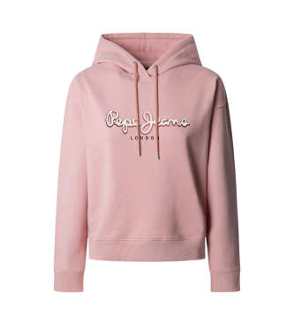 Pepe Jeans para mujer. PL581483 Sudadera Maddy rosa (L), Casual, Algodón, Sostenible