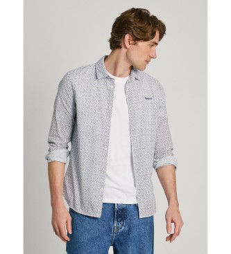 Pepe Jeans para hombre. PM308739 Camisa Major azul (XL), Casual, Algodón, Manga larga