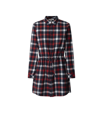 Pepe Jeans para mujer. PL9537750 Vestido Marina rojo (S), Casual, Algodón, Manga larga