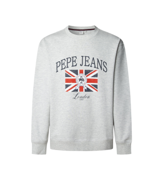 Pepe Jeans para hombre. PM5800025 Sudadera Mercer gris (L), Casual, Algodón