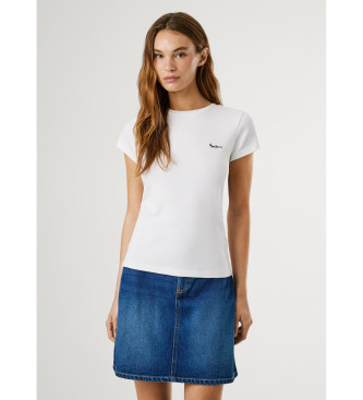 Pepe Jeans para mujer. PL506037 Camiseta Merida blanco (S), Casual, Algodón, Manga corta