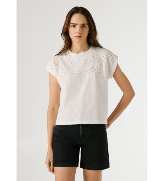 Pepe Jeans Donna Blanc T-Shirt Da Mina - Immagine 2