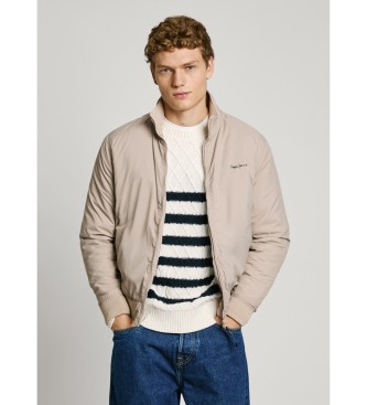 Pepe Jeans para hombre. PM403108 Chaqueta Mustrel beige (L), Casual, Poliéster