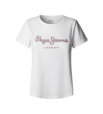 Pepe Jeans para mujer. PL5000142 Camiseta Nadda blanco (M), Casual, Algodón, Manga corta