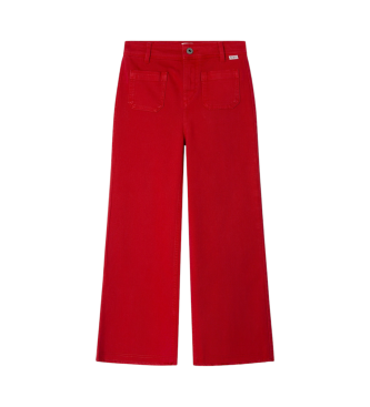Pepe Jeans para niña. PG210803 Pantalón Nania N rojo (8Años= 128cm), Casual, Algodón, moda infantil