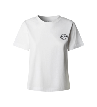 Pepe Jeans para mujer. PL5000161 Camiseta Natalia blanco (XS), Casual, Algodón, Manga corta