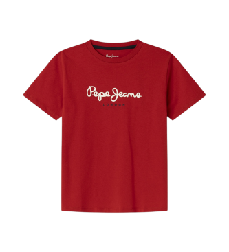Pepe Jeans para niño. PB503975 Camiseta New Art rojo (12años= 152cm), Casual, Algodón, Manga corta, Sostenible, moda infantil