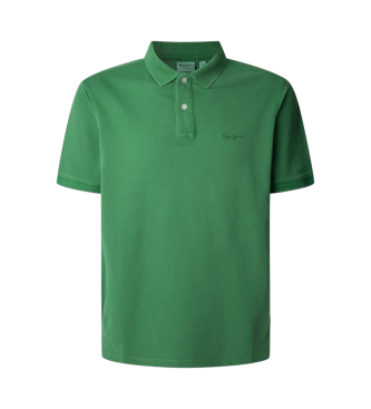 Pepe Jeans para hombre. PM542099 Polo New Oliver GD verde (S), Casual, Algodón, Manga corta, Sostenible
