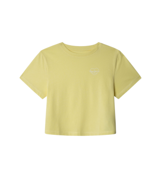 Pepe Jeans para niña. PG503138 Camiseta Nicka amarilla (14Años= 164cm), Casual, Algodón, Manga corta, moda infantil