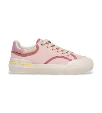 Pepe Jeans para mujer/niña. PGS300003 Zapatillas Nolan Light rosa (32), Tela, Plano, Cordones, Casual, moda infantil