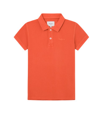 Pepe Jeans para niño. PB540941 Polo Oli naranja (14Años= 164cm), Casual, Algodón, Manga corta, Sostenible, moda infantil